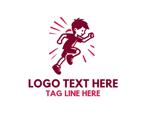 Group of Kids Running Together Logo