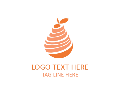 Growth Abstract Pear Logo for Natural Brands, Organic Startups, and Fresh Identity