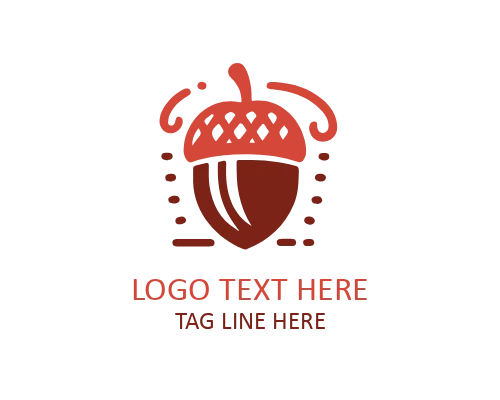 Growth Acorn Flat Logo for Startup and Nature Brands