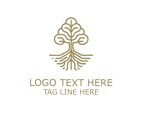 Growth Circle Tree Monoline Logo for Eco Branding
