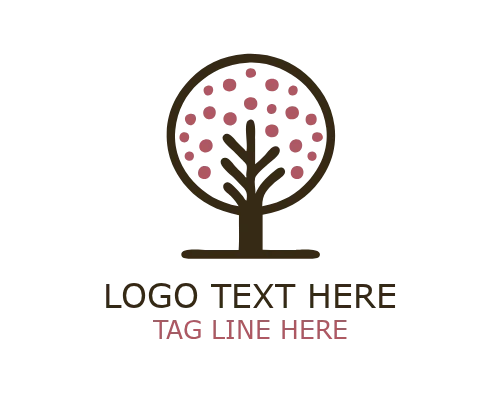 Growth Tree Monoline Logo for Eco and Sustainability Branding