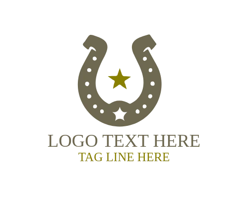 Grunge Horse Shoe Logo