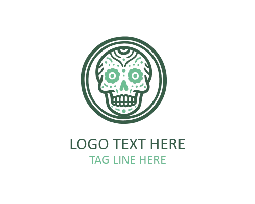 Guitar Sugar Skull Logo