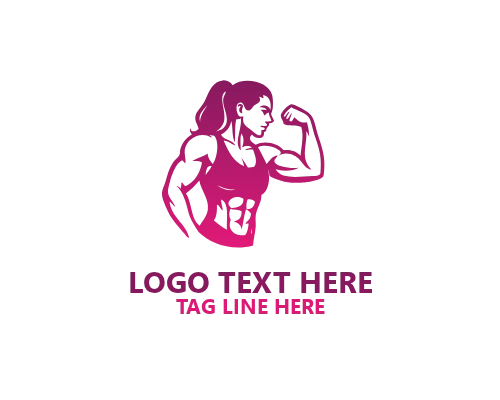 Gym Legacy Strong Woman Logo