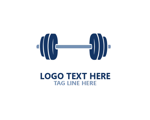 Gym dumbbell Power Logo