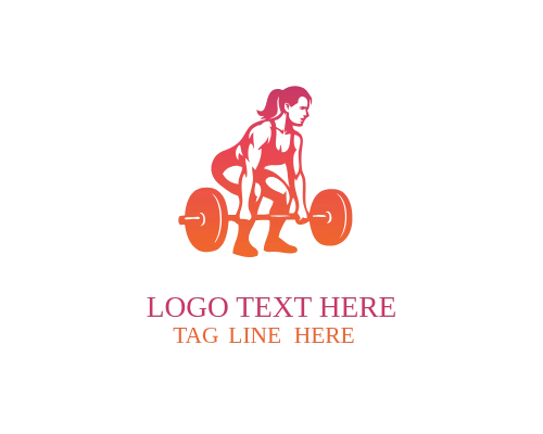 Gym Monogram Strong Woman Logo