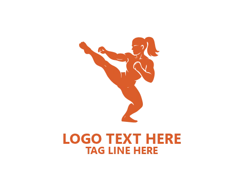 Gym Shield Strong Woman Logo
