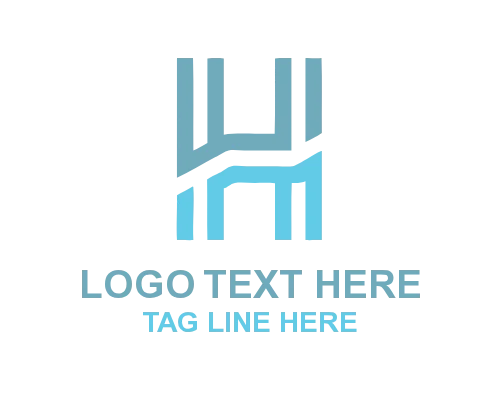 H Monogram Letter Logo