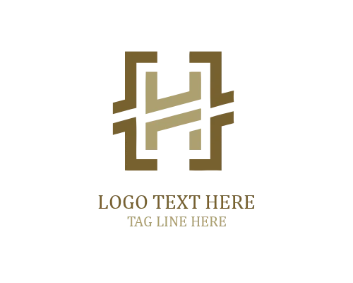 H Monogram Letter Logo