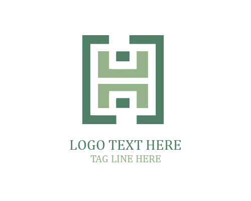 H Monogram Letter Logo