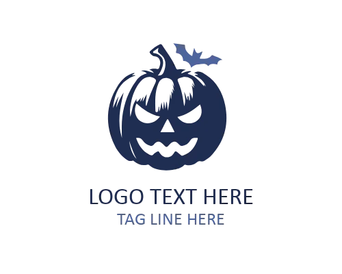 Halloween Pumpkin Badge Logo