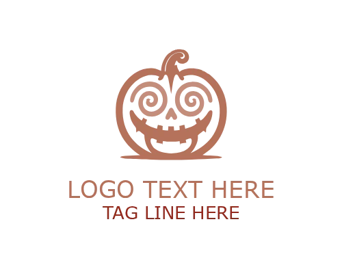 Halloween Pumpkin Glow Logo
