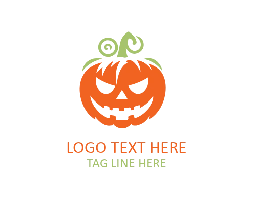 Halloween Pumpkin Logo Design