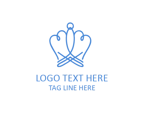 Hand-Drawn Artistic Crown Logo for Creative Personal Brands
