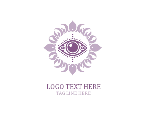 Hand Drawn Boho Eye Logo