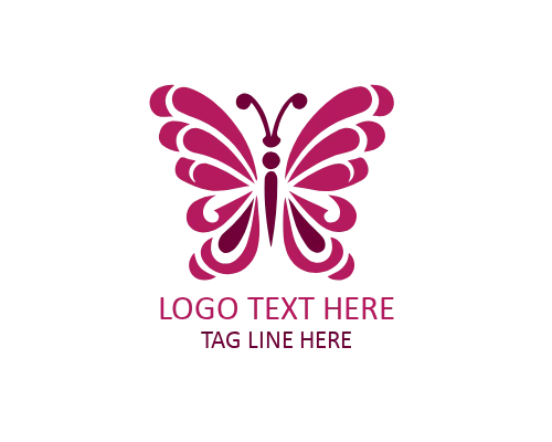 Hand Drawn Butterfly Sketch Logo