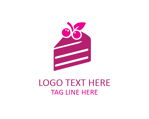 Hand Drawn Cake Slice Logo