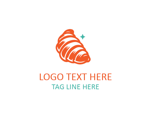 Hand Drawn Croissant Logo