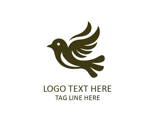 Hand-Drawn Love Bird Flat Logo for Creative, Lifestyle, and Romance Brands
