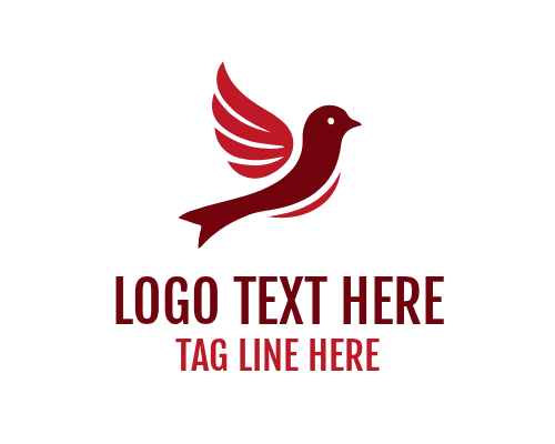 Hand Drawn Love Bird Logo