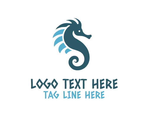 Hand Drawn Sketch Sea Horse Logo