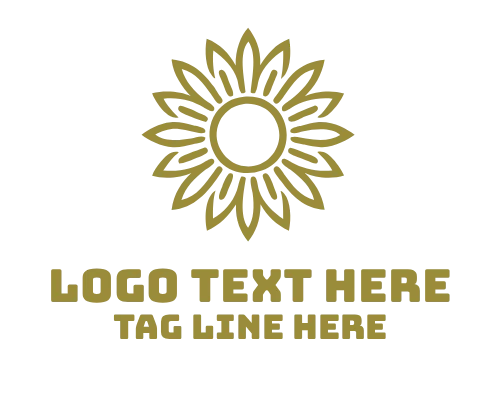 Hand Drawn Sunflower Logo