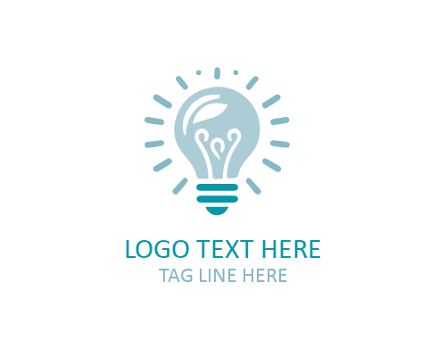 Hand Holding Idea Bulb Logo