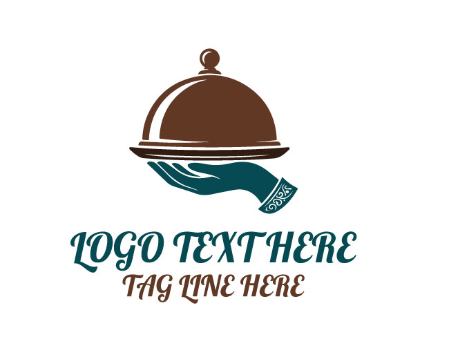Hand Holding Pot Restaurant Logo