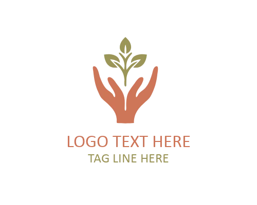 Hand Leaf Eco Hope Logo for Green Future and Sustainability Branding
