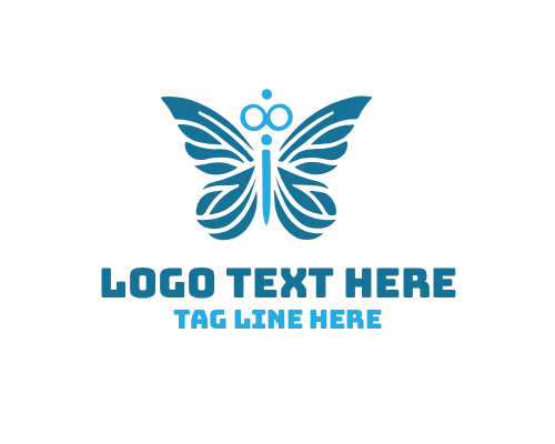 Handcrafted Style Butterfly Logo
