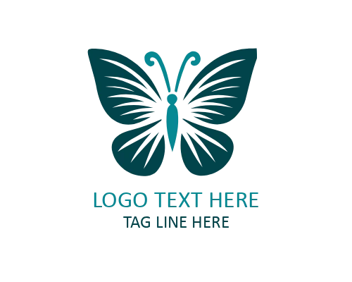 Handmade Doodle Butterfly Logo