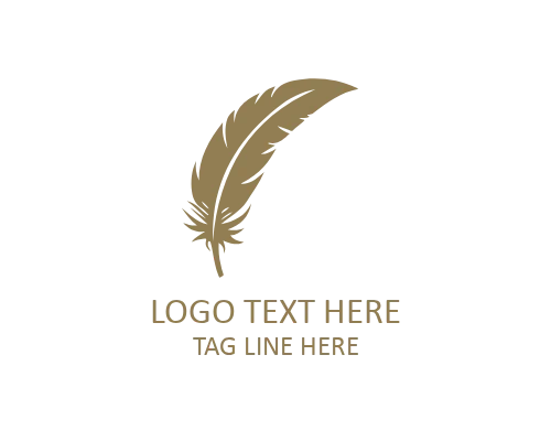Handwriting Classic Feather Pen Logo