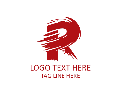 Handwritten Calligraphy Brush Letter R Logo for Personal Branding