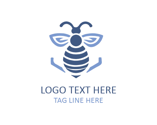 Happy Bee Cartoon Mascot Logo