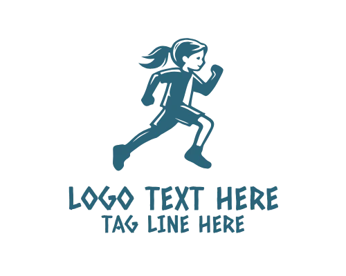  Happy Boys Running Outdoor Fun Logo