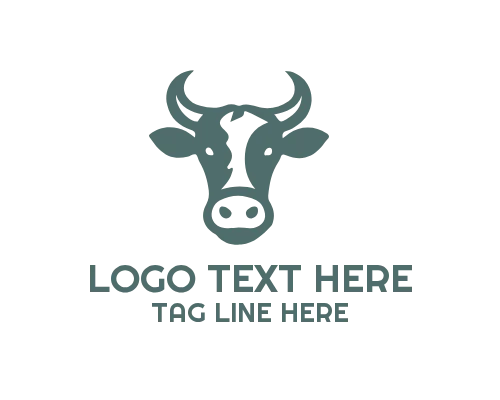 Happy Cow Logo for Dairy Farm and Organic Food Branding