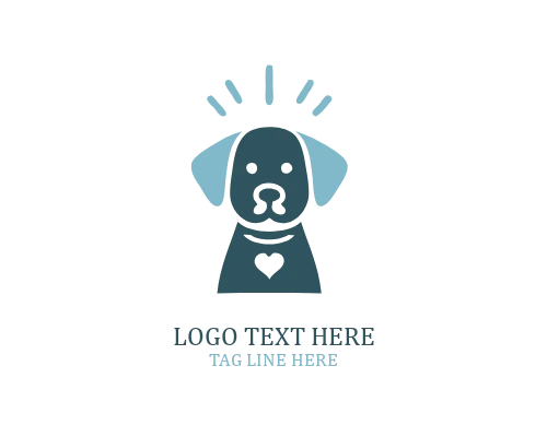 Happy Cute Puppy Logo