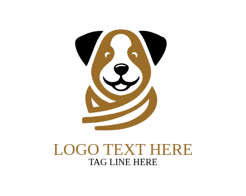 Happy Dog Minimal Logo