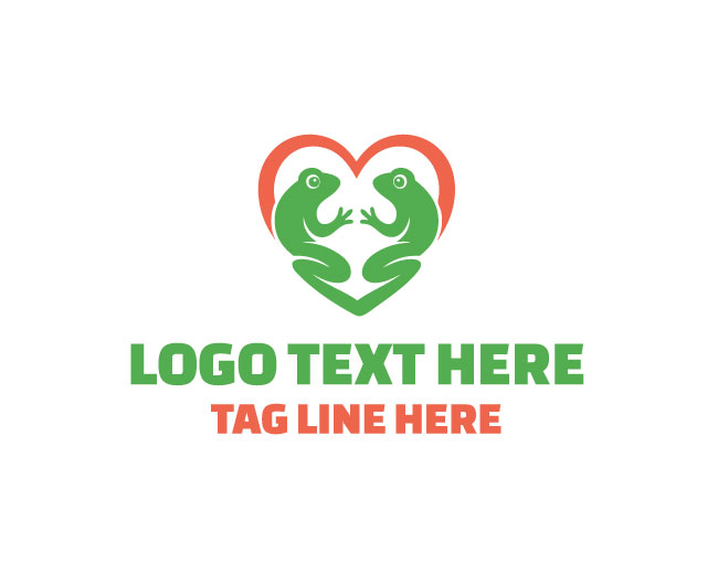 Happy Frog Heart Logo