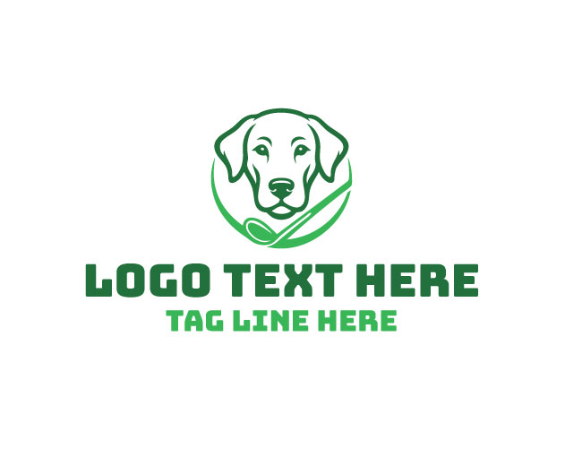  Happy Golfer Dog Logo