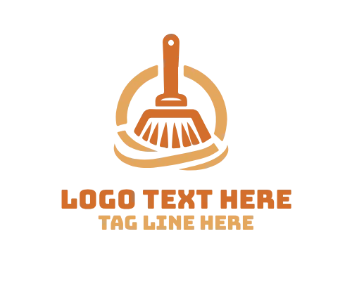 Happy House Cleaning brush Logo