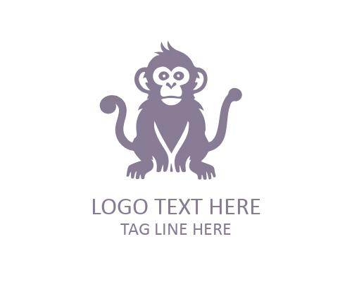 Happy Monkey Face Logo