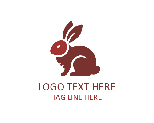Happy Rabbit Flat Logo for Kids, Pet, and Wellness Brands logo template preview
