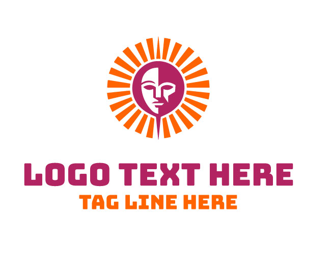 Happy Sun Face Logo