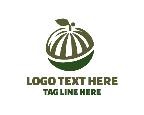 Happy Watermelon Summer Fruit Logo