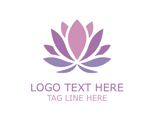 Harmony Circle Lotus Floral Logo for Wellness Branding