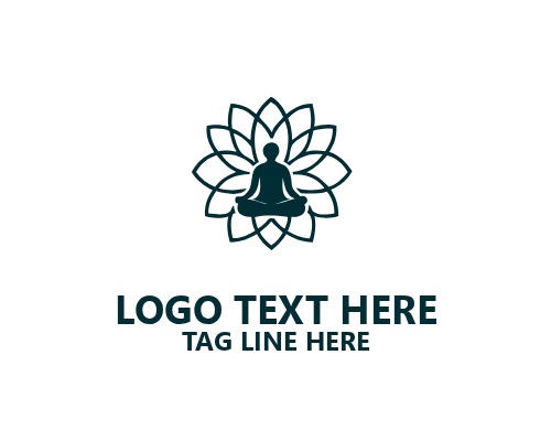Harmony Floral Wreath Wellness Brand Mark