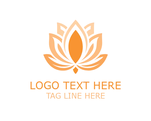 Harmony Lotus Floral Logo for Wellness and Meditation Branding