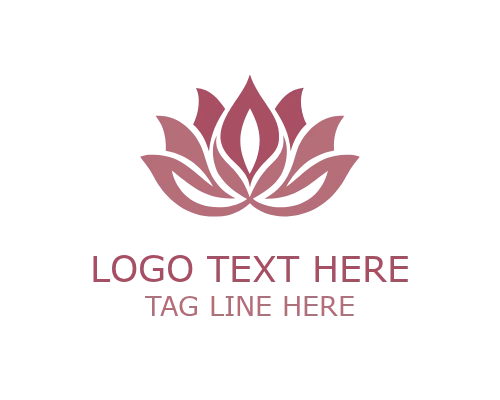 Harmony Outline Lotus Floral Logo for Wellness Branding