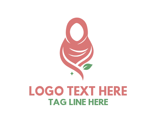 Harmony Veiled Hijab Woman Symbol Logo